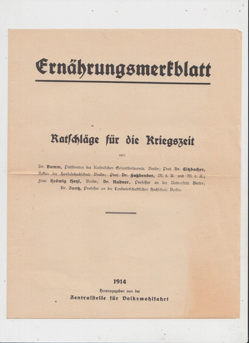 Ernährungsmerkblatt