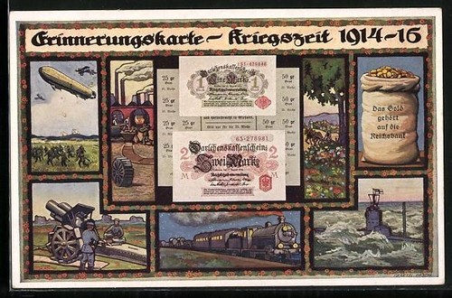 Erinnerungskarte kriegszeit - erinnerungskarte,