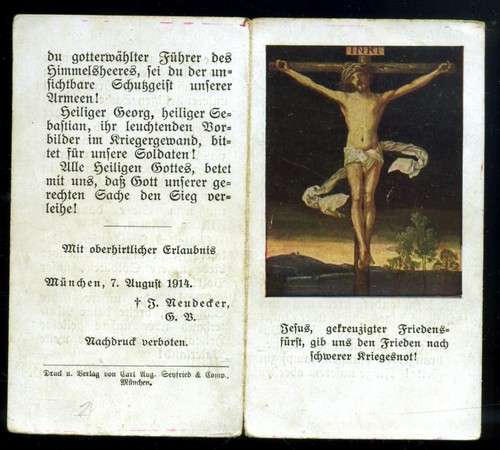 Andachtsbild mit gebet zur - mit,
