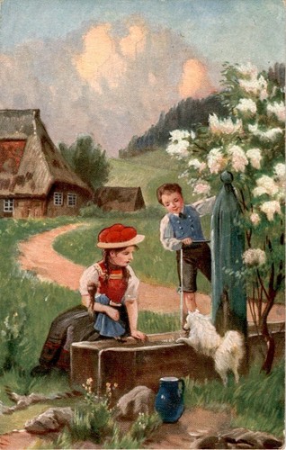 Schwarzwald kinder tracht - ak,